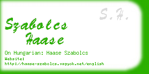 szabolcs haase business card